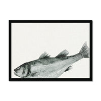 Ink Wash Fish Art Print | Fish Painting | Landscape Format  - Framed