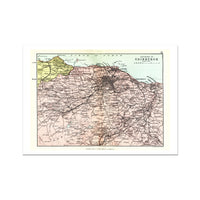 Edinburgh Map Print | Vintage Edinburgh Map Print - Unframed