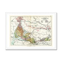 Dumbarton and Loch Lomond Vintage Map Print - Framed