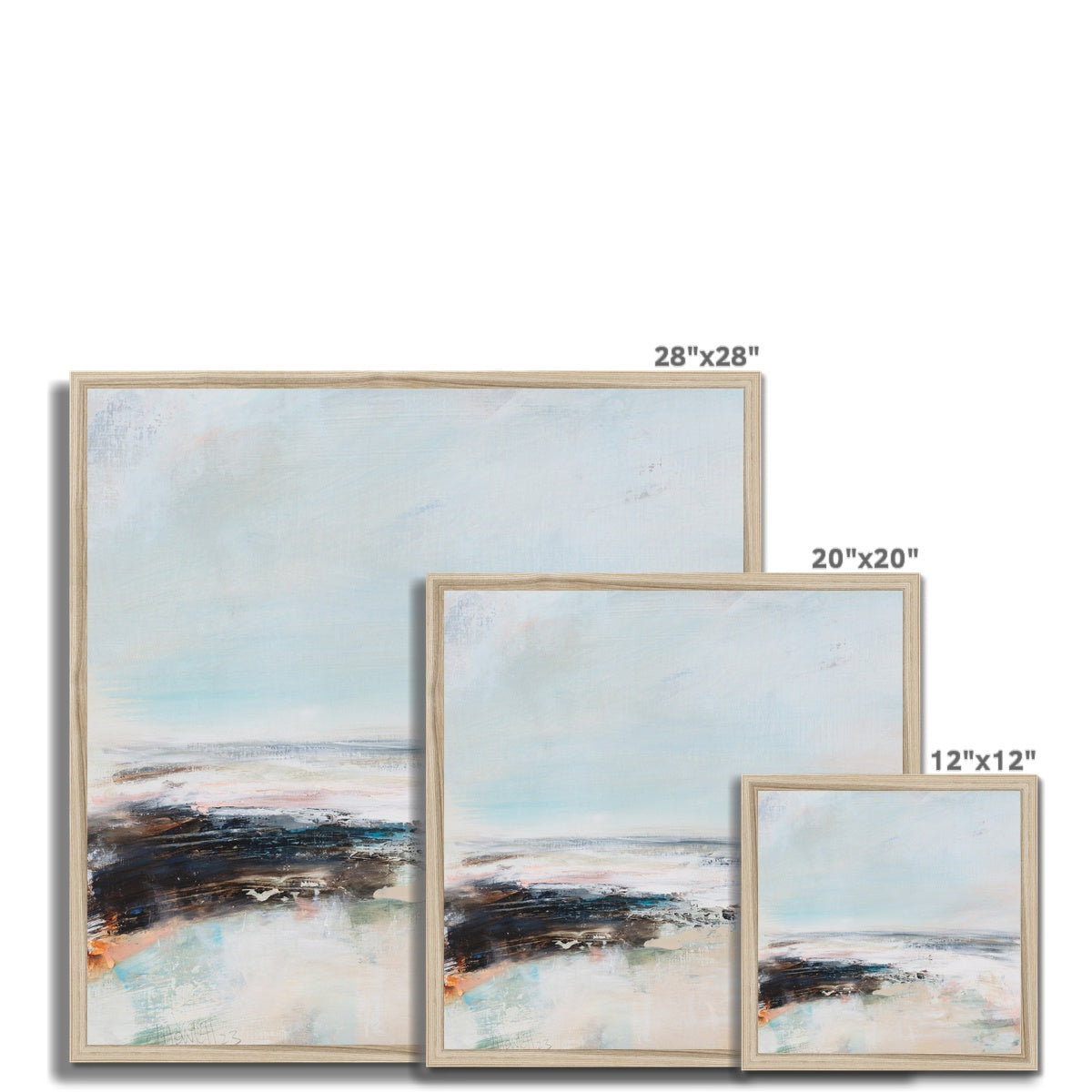 Sea Veil 2 | Coastal Visions Beach Painting Print - Framed