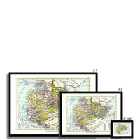 Ross and Cromarty Map Print | Vintage Map - Framed