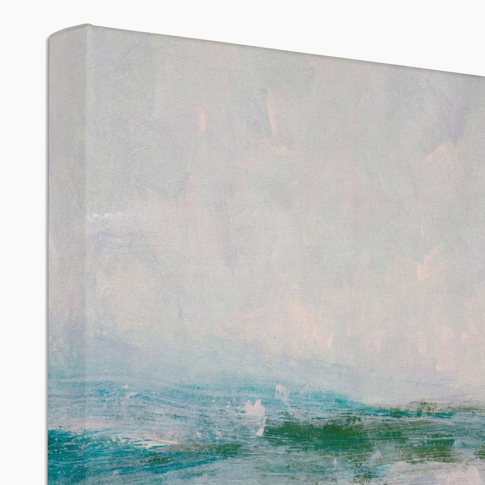 Tide Beach (Aqua) Canvas