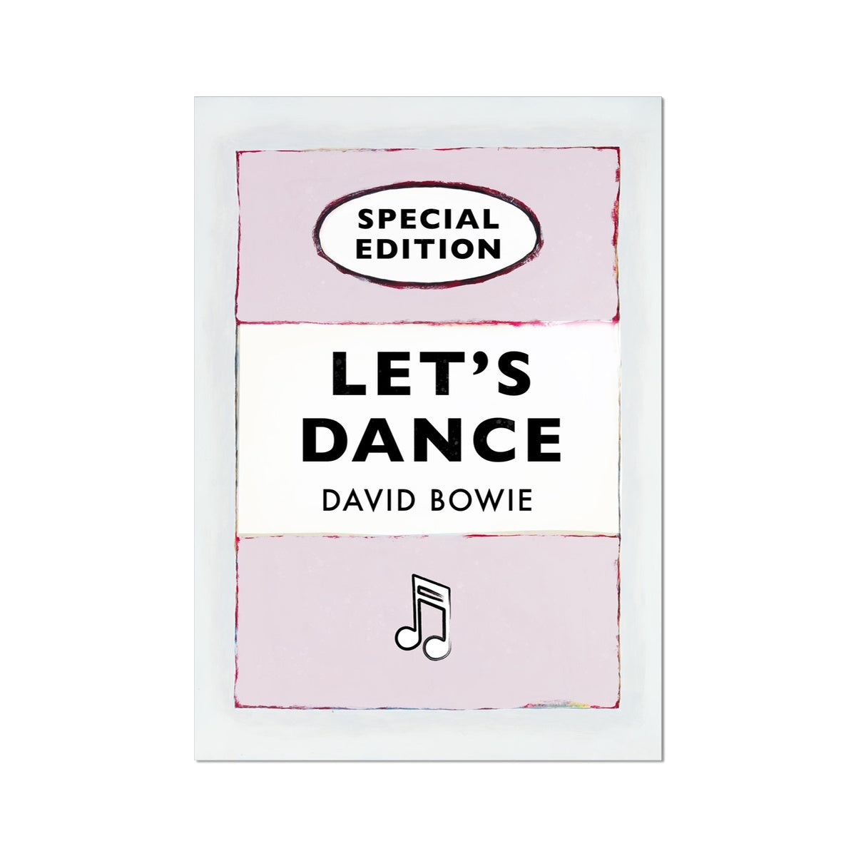 Let's Dance Lyric on  Vintage Style Book Cover Print  - Unframed