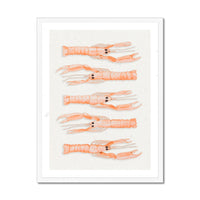 Langoustine Painting | Kitchen Wall Art Print - Framed