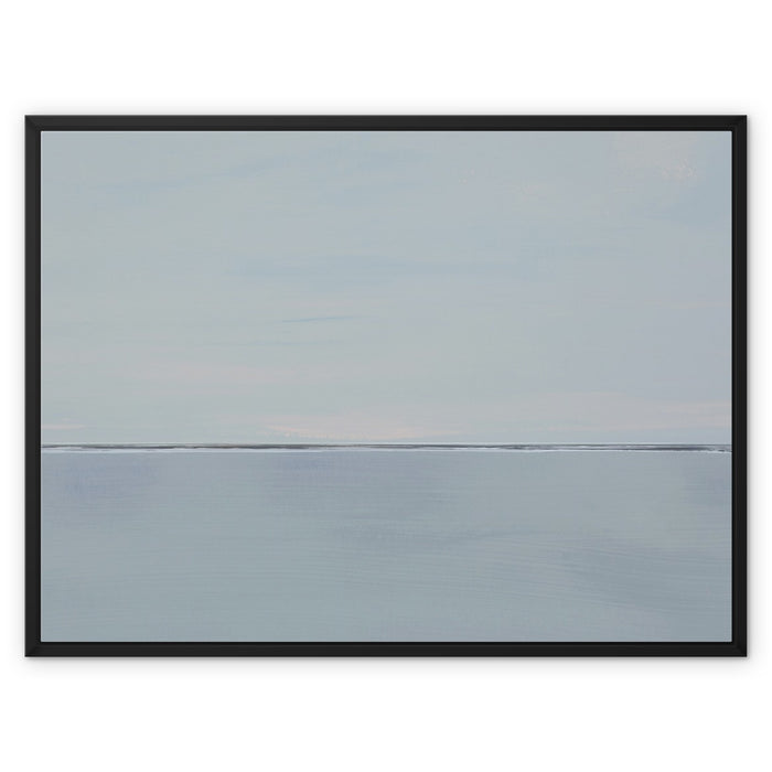 Slate Sea Painting | Modern Abstract Coastal Wall Art - Framed Canvas
