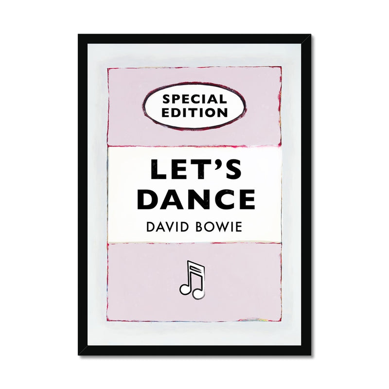 Let's Dance (Pink) Lyric Book Cover Print - Framed