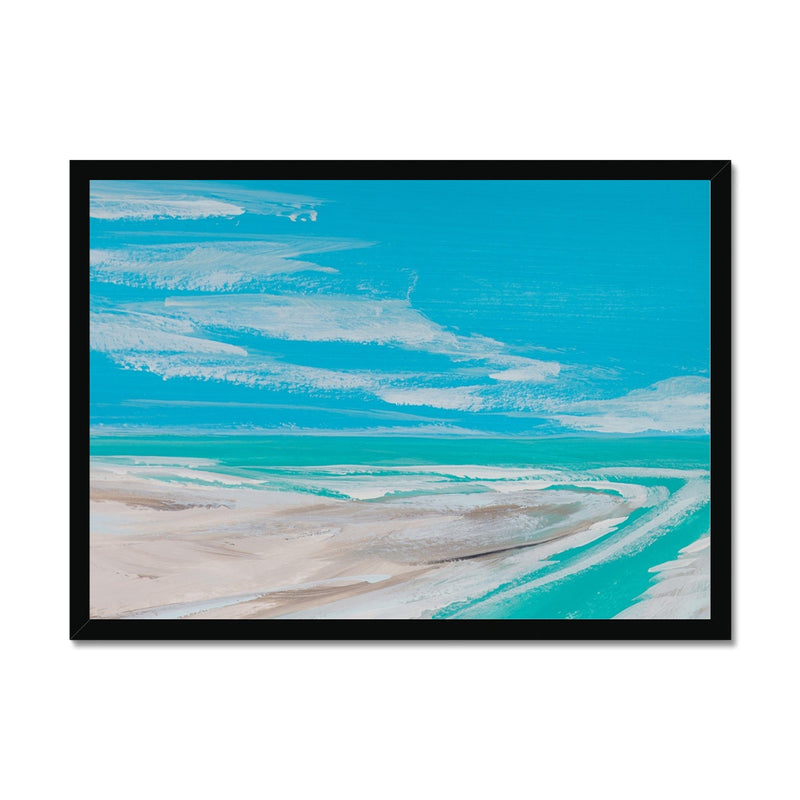 Where Estuary Meets Sea Painting | Beach Painting Wall Art - Framed Wall Art