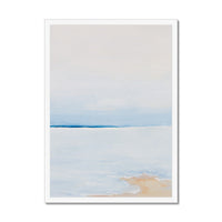 Modern Abstract Coastal Painting No 3 | Minimal Beach Painting - Framed Wall Art