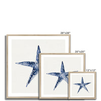 Indigo Dot Watercolour Starfish Painting | Starfish Art - Framed Art Print