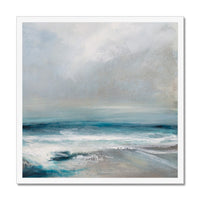 Abstract Aquamarine | Coastal Visions Sea Painting Print - Framed Print - beach painting