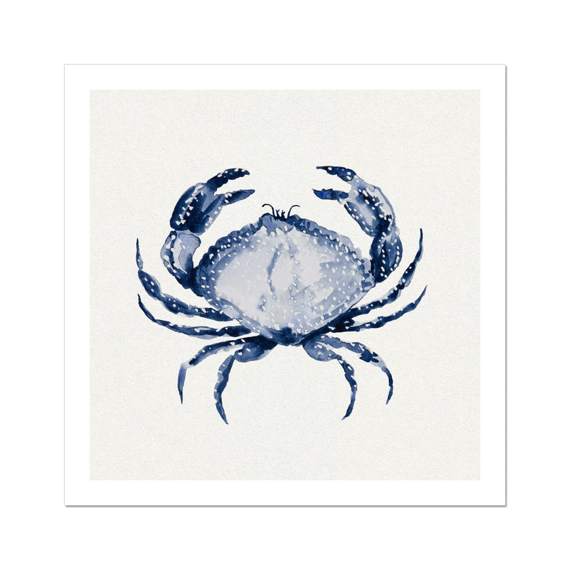 Crab Painting | Indigo Dot Watercolour Crab Print | Crab Art - Unframed Wall Art