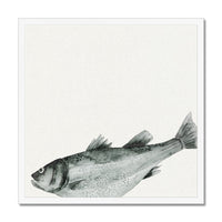 Ink Wash Fish Art Print | Square Format - Framed