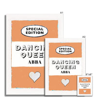 Dancing Queen (Orange) Lyric Book Cover Print - Unframed