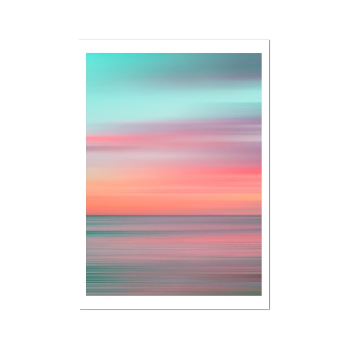 Ocean Sunset Photo | Ocean Sunset Photography Print - Unframed Wall Art