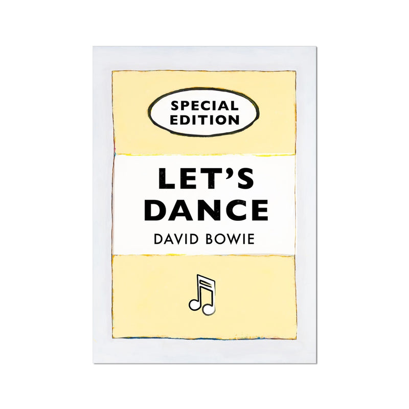 Let's Dance (Yellow) Lyric Book Cover Print - Unframed