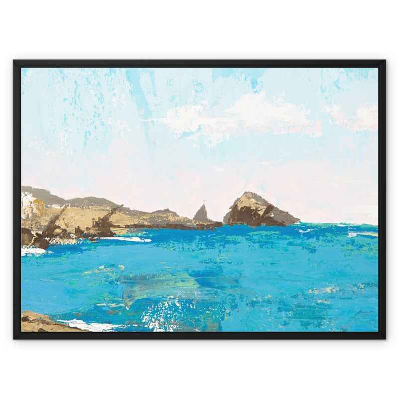 Mother Ivey's Bay Painting | Seascape Beach Painting Wall Art - Framed Canvas