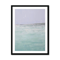 Blue Beach Art Print | Beach Painting - Framed Wall Art