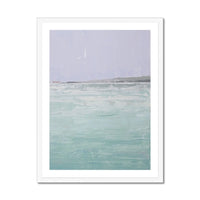 Blue Beach Art Print | Beach Painting - Framed Wall Art