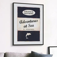 Adventures at Sea - Vintage Book Art - Framed - Beach House Art