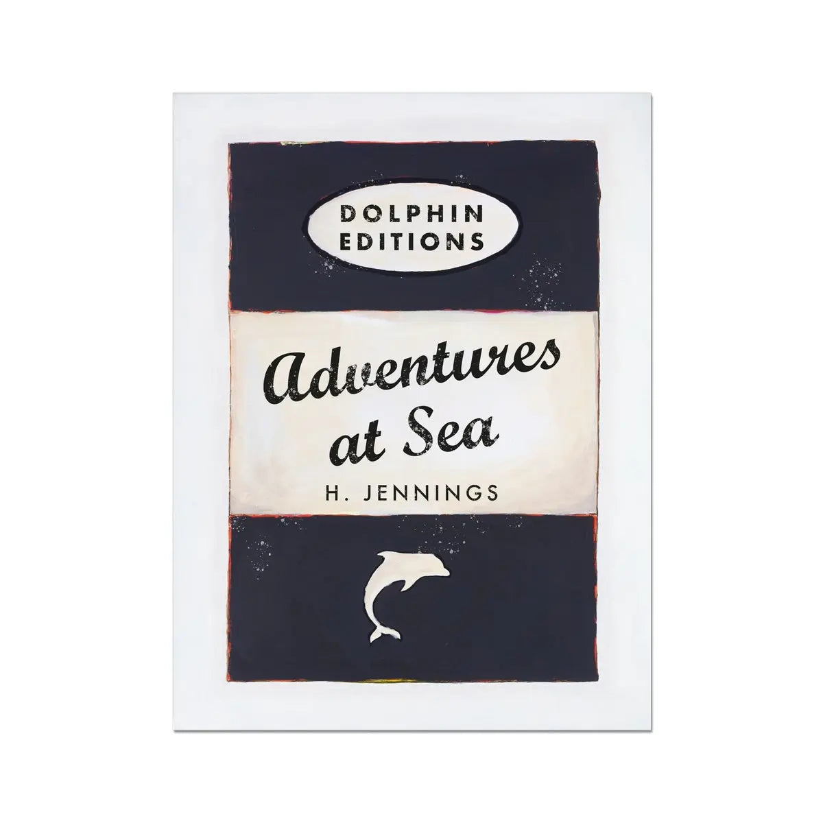 Vintage Book Art - Adventures at Sea - Unframed Wall Art - Beach House Art