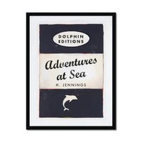 Adventures at Sea - Vintage Book Art - Framed - Beach House Art