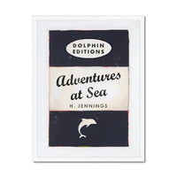 Adventures at Sea - Vintage Book Art - Framed - Beach House Art