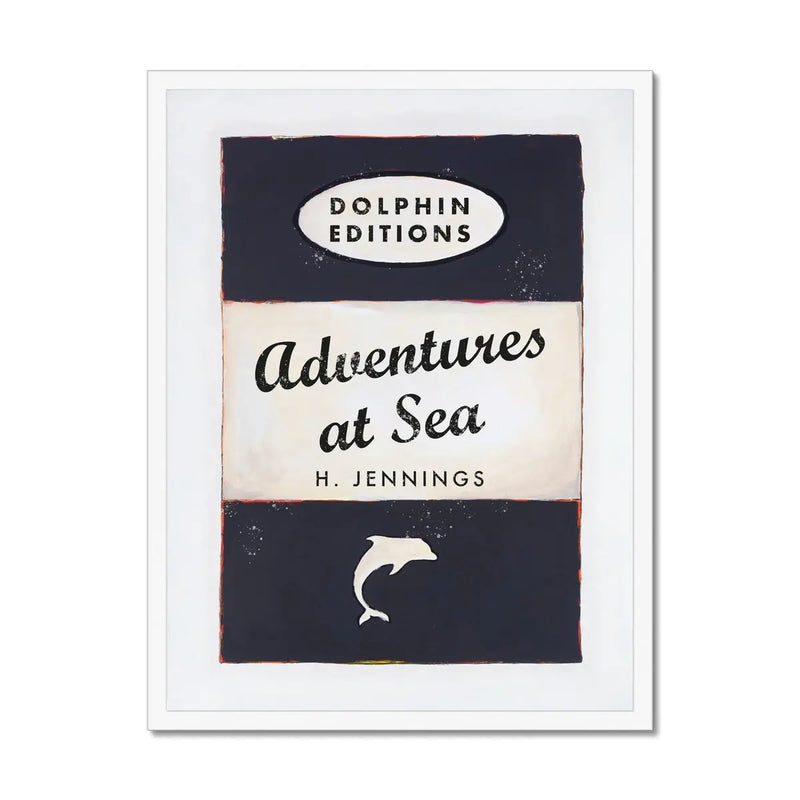 Adventures at Sea - Vintage Book Art - Framed - Beach House Art