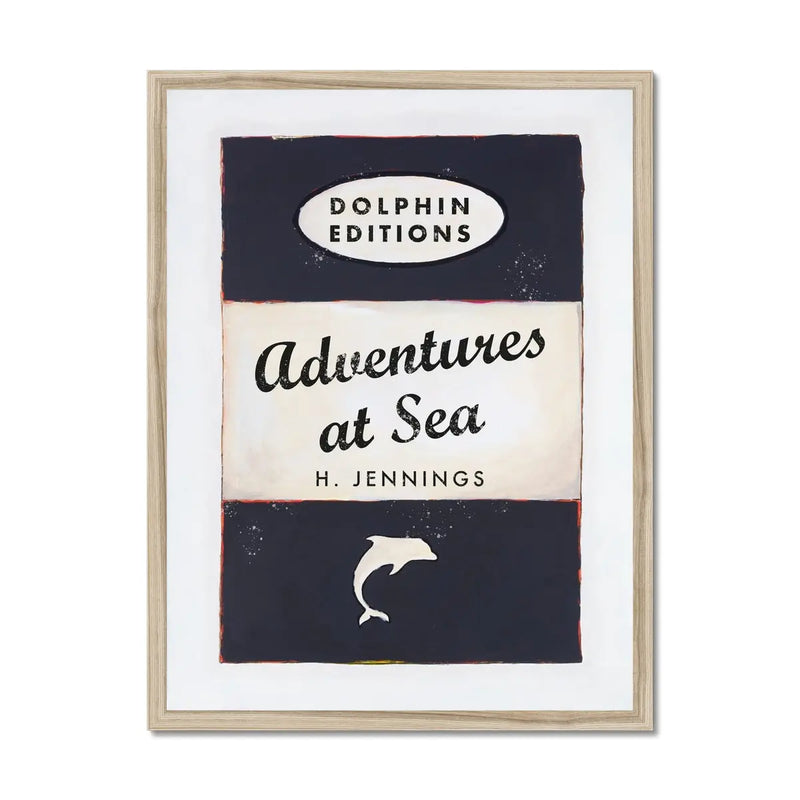 Adventures at Sea - Vintage Book Art - Framed - Beach House Art