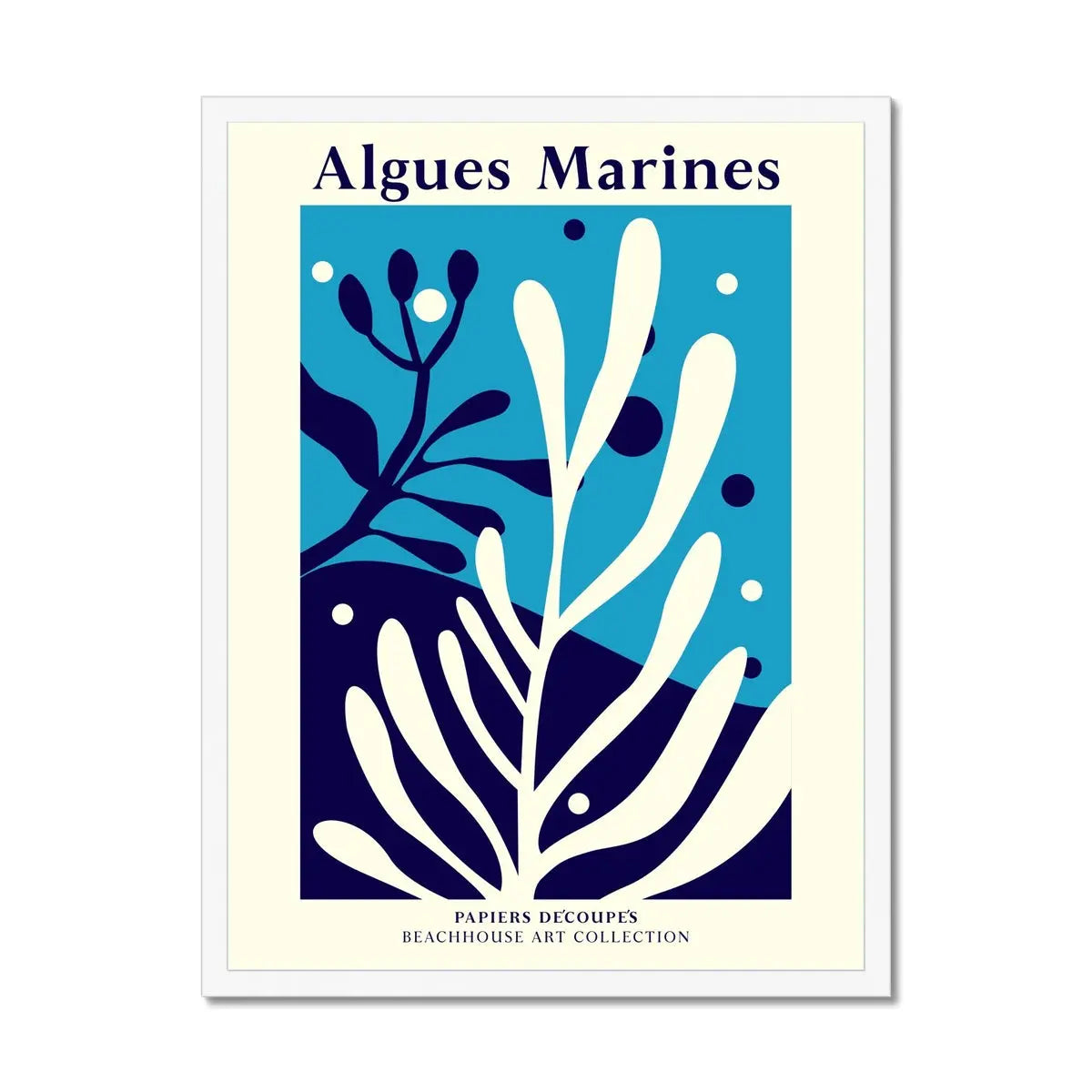 Algues Marines - Graphic Wall Art - Framed - Beach House Art