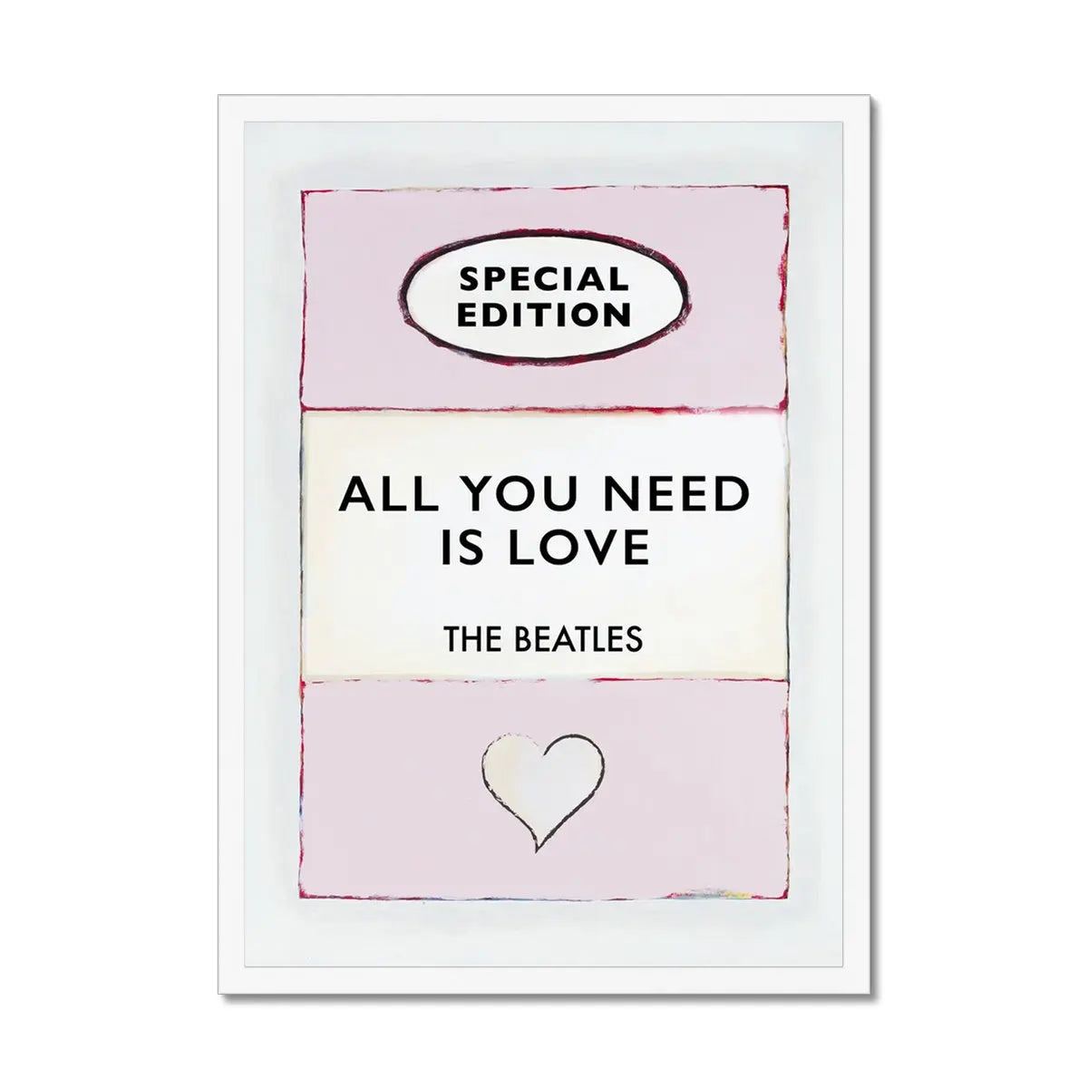 Beach House Art | All You Need is Love (Pink) | Lyric Book Cover Art Print 