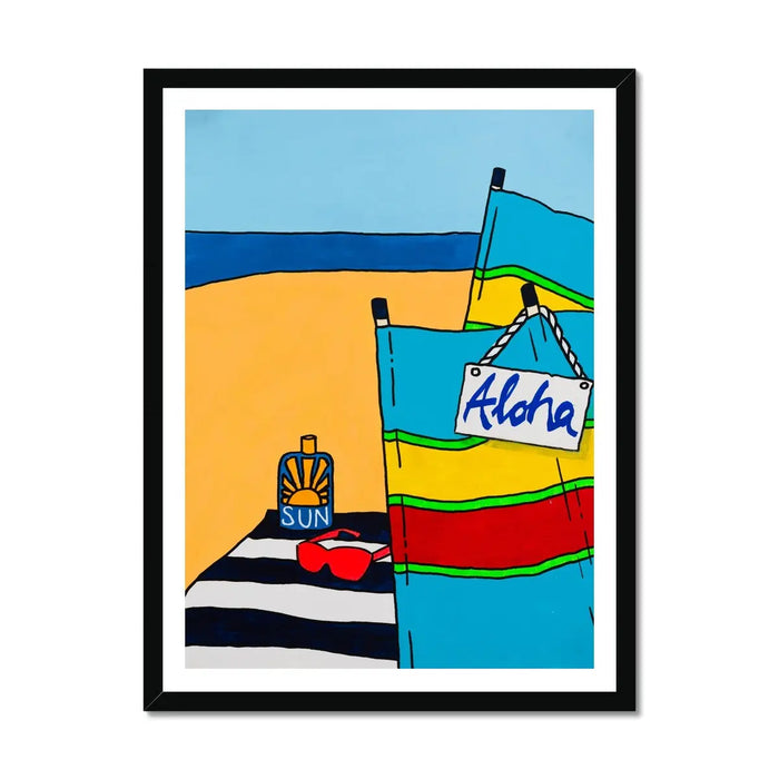 Aloha: Colourful Coastal Art - Framed - Beach House Art