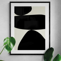 set of three simple form art prints - Beach House Art