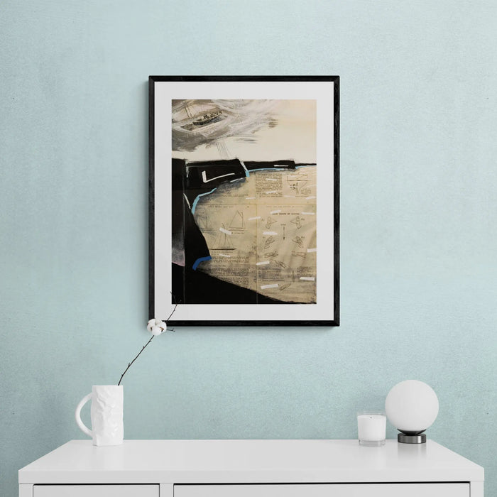 Bay of Yachts - Modern Coastal Art - Unframed - Beach House Art