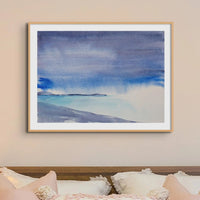 Beach Print (Watercolour Beach Art) Fleeting Rain - Unframed