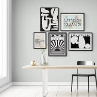 Black 100% Sunshine (Graphic Wall Art) - Unframed - Beach House Art