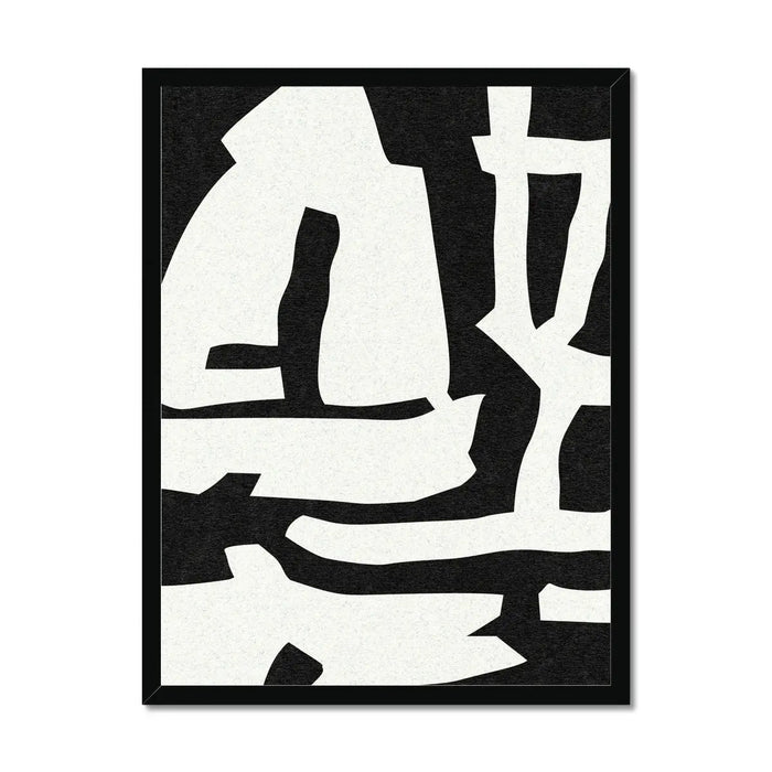 Black Abstract Coast No 1 - Framed Print Wall Art 45.00 Beach House Art