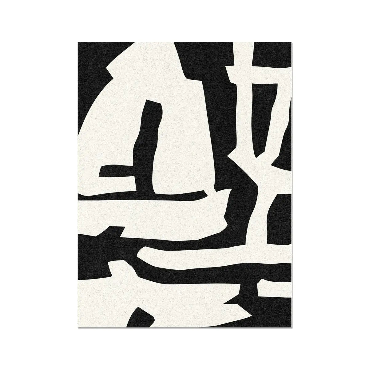 Black Abstract Coast No 1 - Unframed Print Wall Art 18.00 Beach House Art