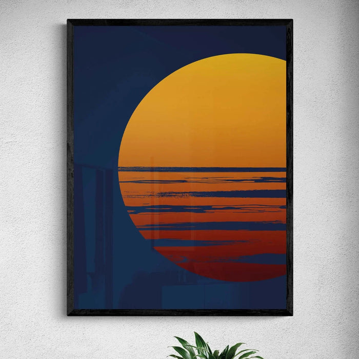 Blazin' Sunset - Graphic Wall Art - Unframed - Beach House Art