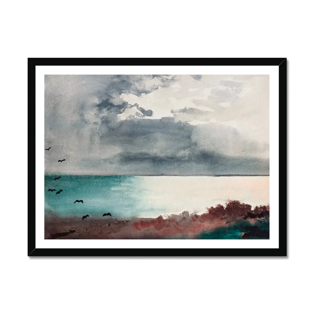 Breaking Storm (Homer) - Framed Print Wall Art 45.00 Beach House Art