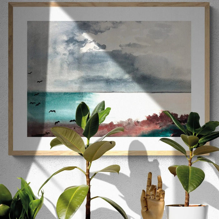 Breaking Storm (Homer) - Framed Print Wall Art 45.00 Beach House Art