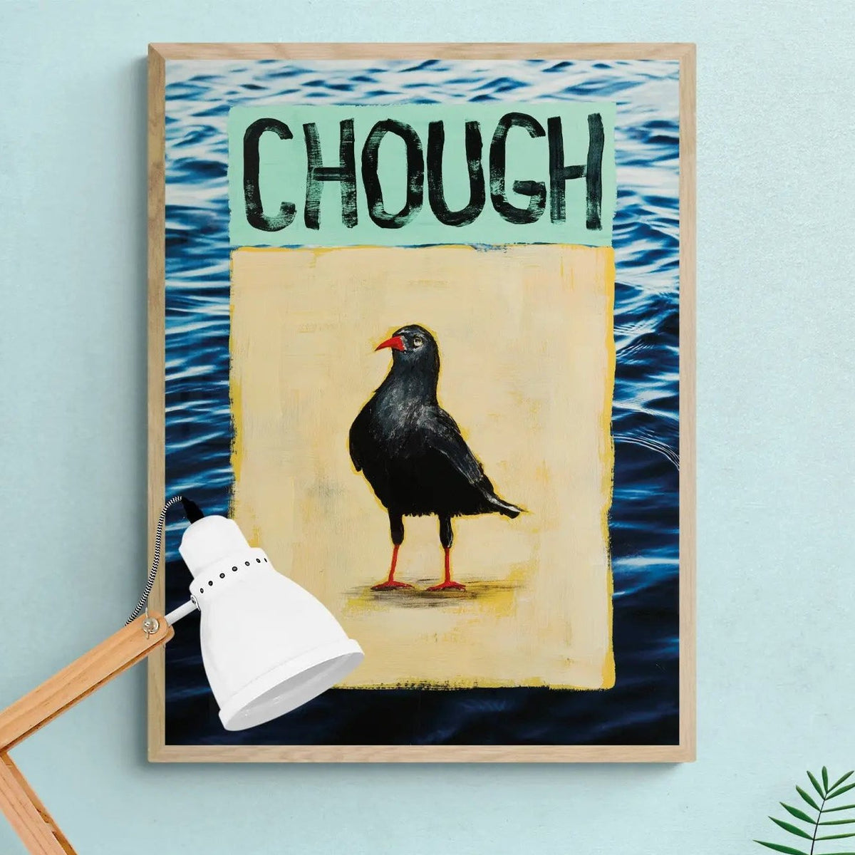 Chough: A Coastal Sea-Bird - Unframed Fine Art Print Wall Art 18.00 Beach House Art