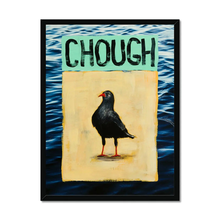 Chough: A Coastal Sea-bird - Framed Art Print Wall Art 45.00 Beach House Art