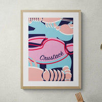 Crustace - Unframed Print Wall Art 18.00 Beach House Art