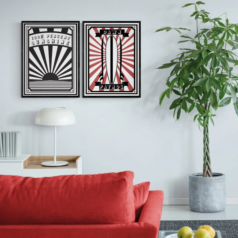 Dawn Patrol (Graphic Wall Art) - Unframed - Beach House Art