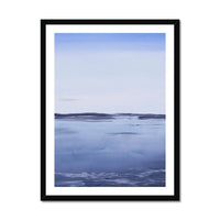 a beach painting across the bay towards Padstow North Cornwall at sunrise - framed coastal art print