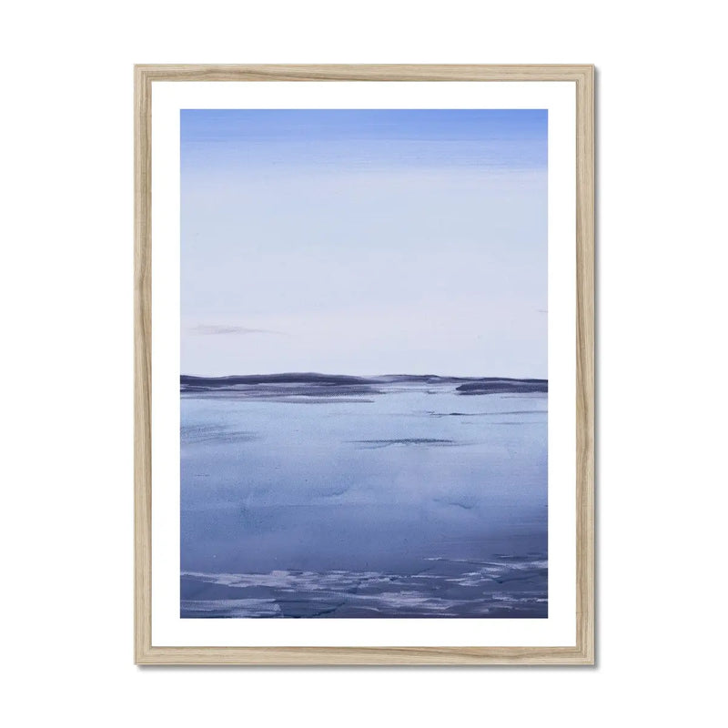 a beach painting across the bay towards Padstow North Cornwall at sunrise - framed coastal art print