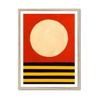 Deco Sunset - Modern Coastal Art - Framed - Beach House Art