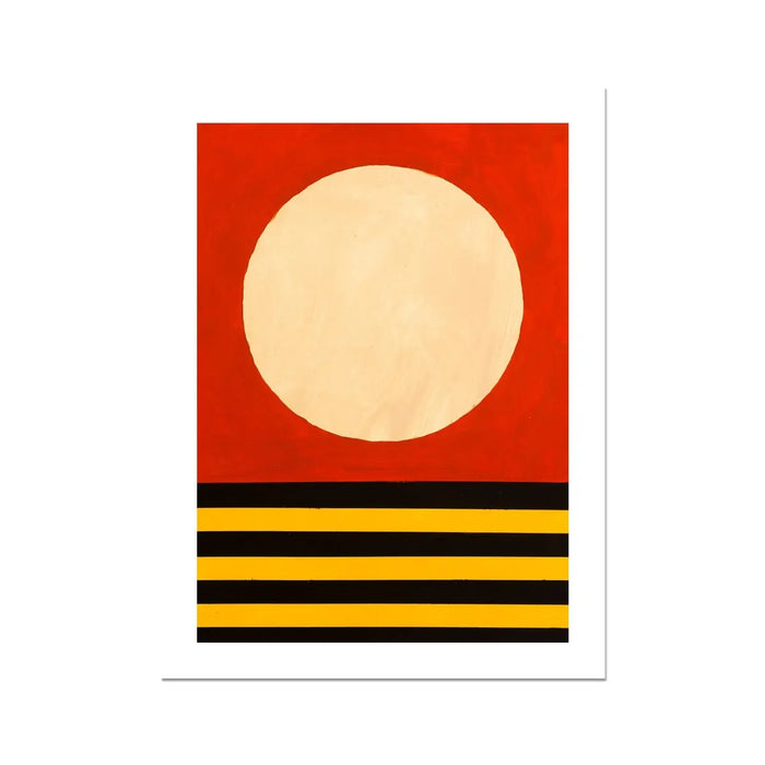 Deco Sunset - Modern Coastal Art - Unframed - Beach House Art