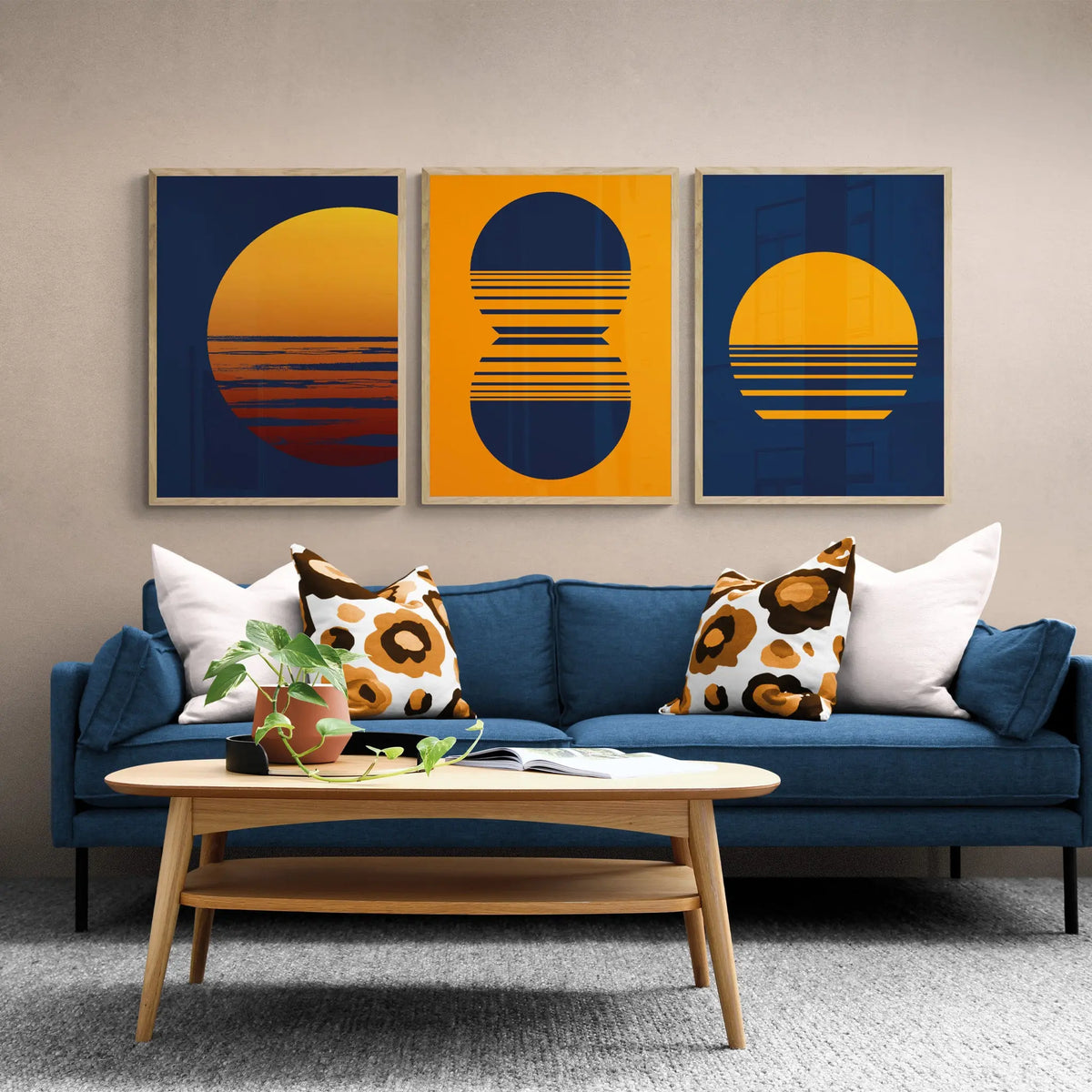 Disco Sunset - Graphic Wall Art - Framed - Beach House Art