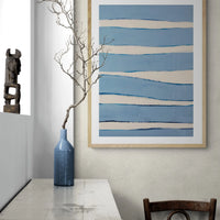 Estuary Ripples - Modern Coastal Art - Framed - Beach House Art